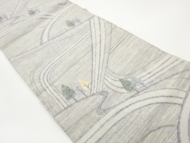 JAPANESE NAGOYA OBI / MAWATA TSUMUGI / WOVEN TREES